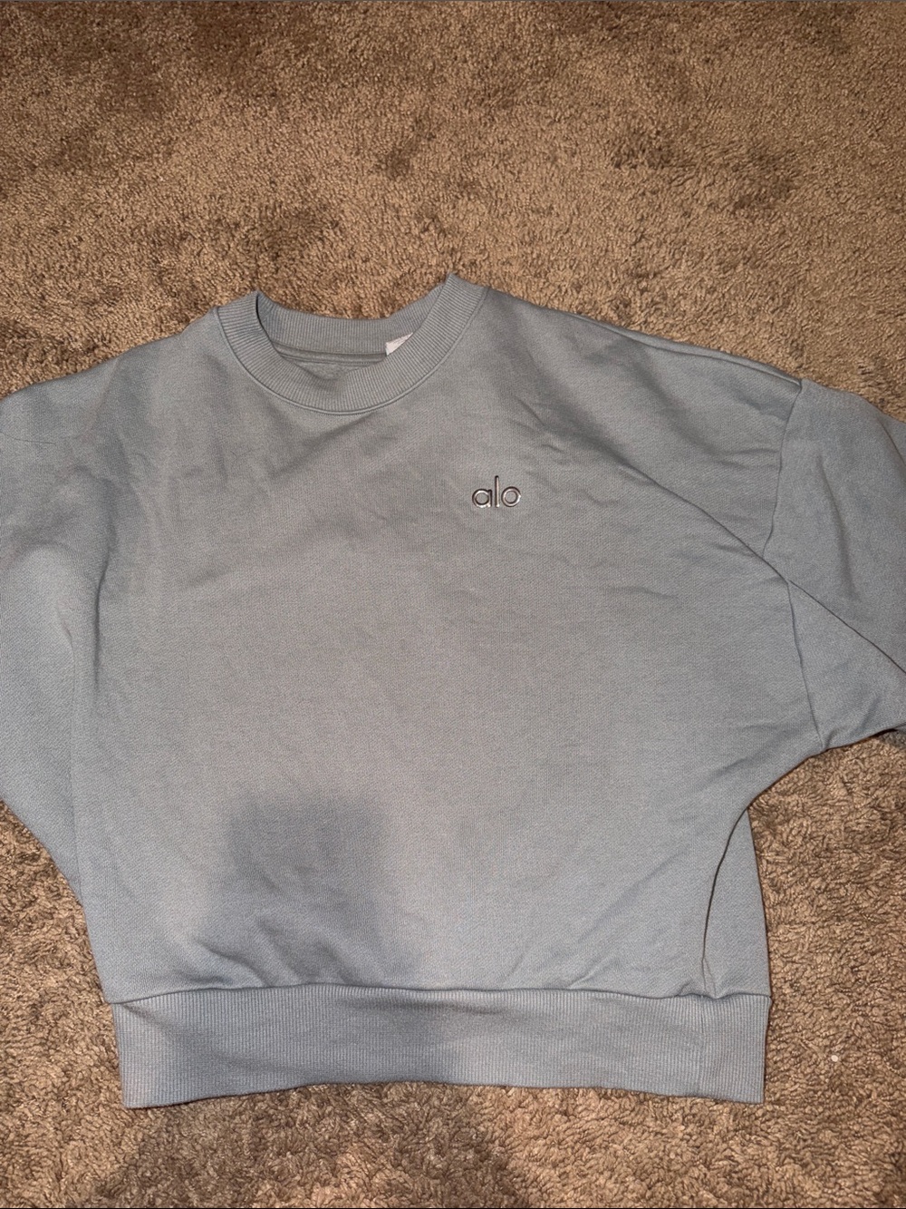 Cropped Accolade Crewneck - Lunar Grey